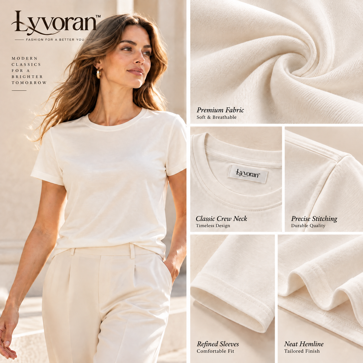 Lyvoran™ Essential Soft Crewneck Tee