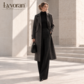 Lyvoran™ Celeste Charcoal Textured Longline Coat