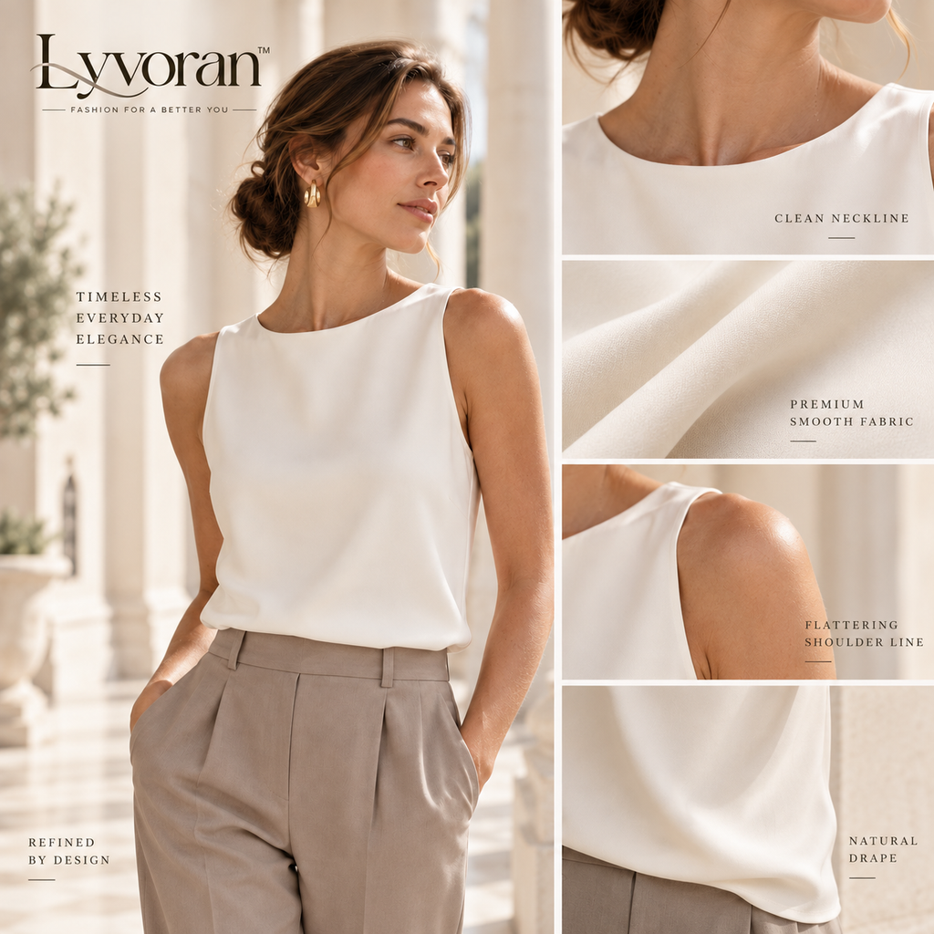Lyvoran™ Minimal Sleeveless Shell Top
