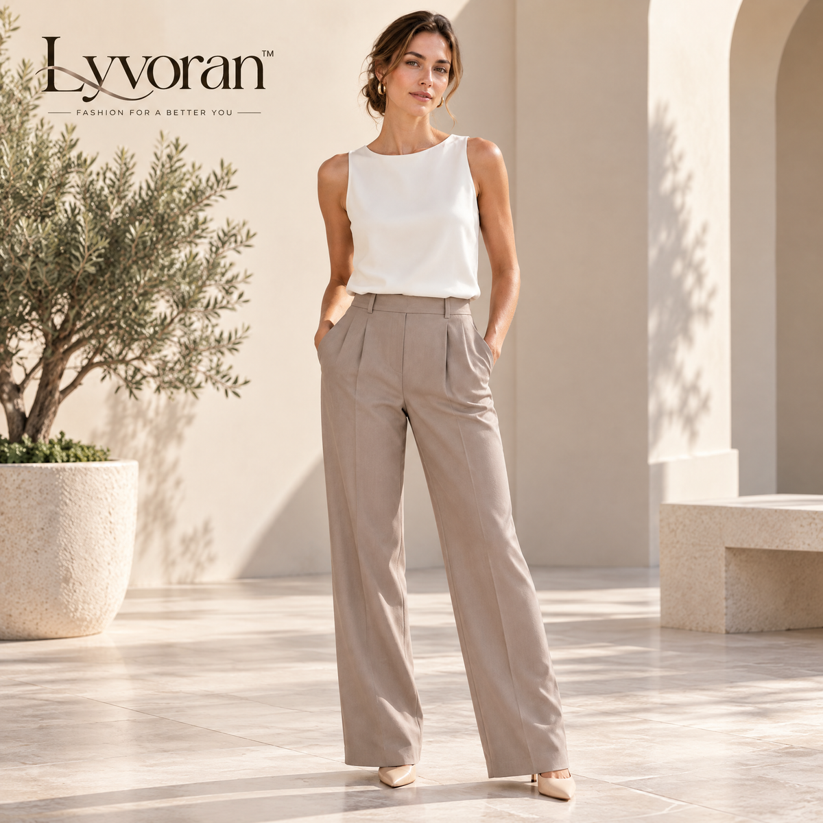 Lyvoran™ Minimal Sleeveless Shell Top